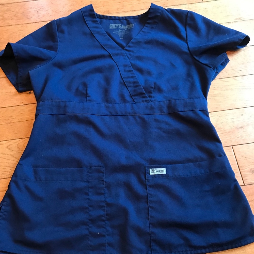 Greys Anatomy Scrub top Navy blue size x-small